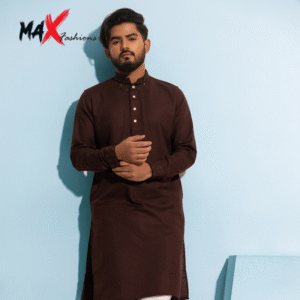 Men’s Elegant Brown Embroidered Kurta